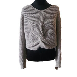 Woven Heart Tan Sweater‎ Size Small